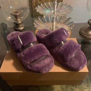 Ugg fuzzy slippers.